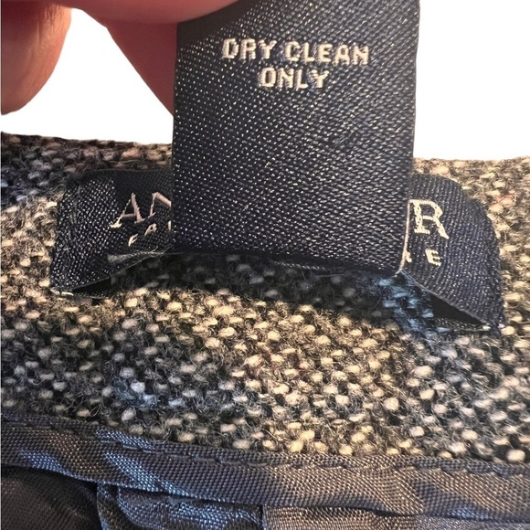Ann Taylor Chevron Grey Wool Blend Mid Rise Trousers Womens Size 6 Fully Lined - Picture 10 of 15